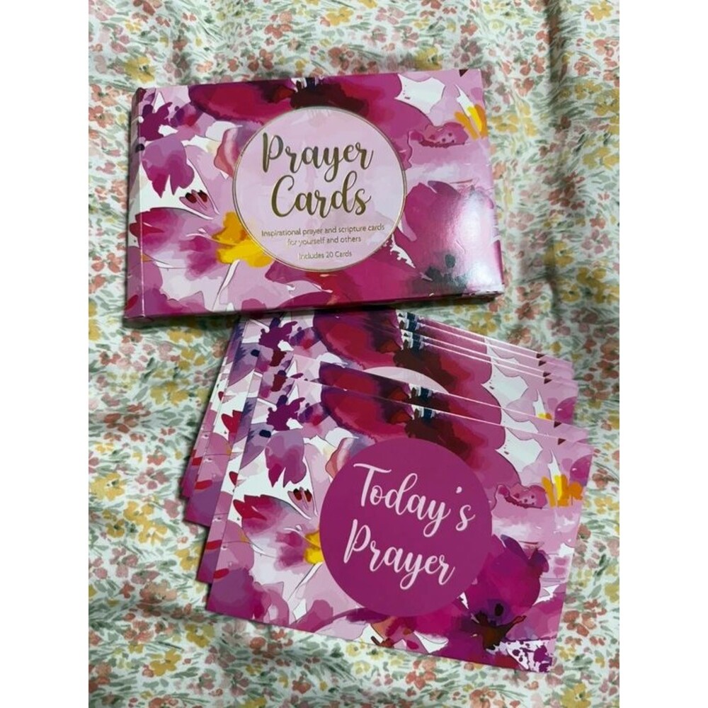 Floral Prayer Cards Set of 20 Inspirational Scripture Deck Box